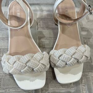 Steve Madden Cream Braided Sandals